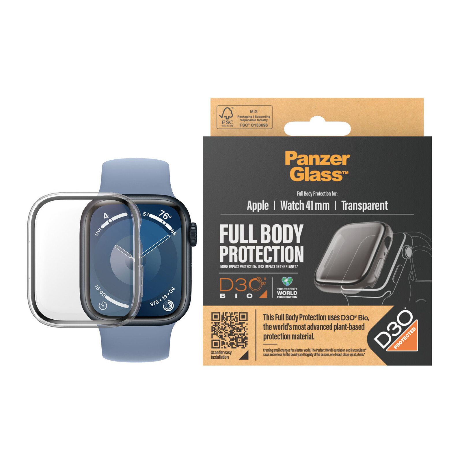 PanzerGlass Displayschutz Full Body Apple Watch 9 /41mm