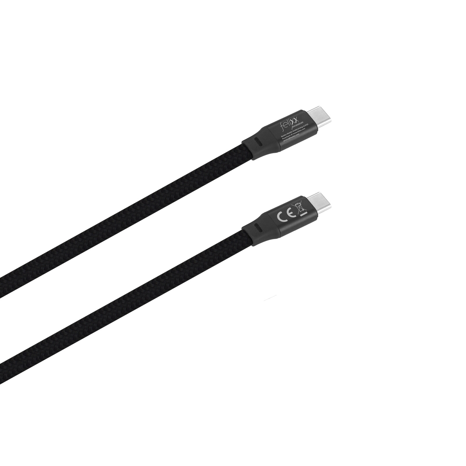 Felixx 240W Flat Mag.Lade-Datenkabel USB-C PD Schwarz
