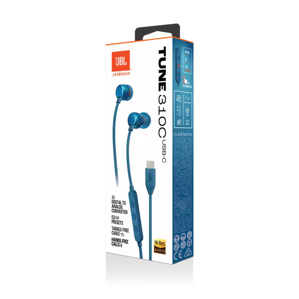 JBL Tune 310C In-Ear Kopfh&ouml;rer blau