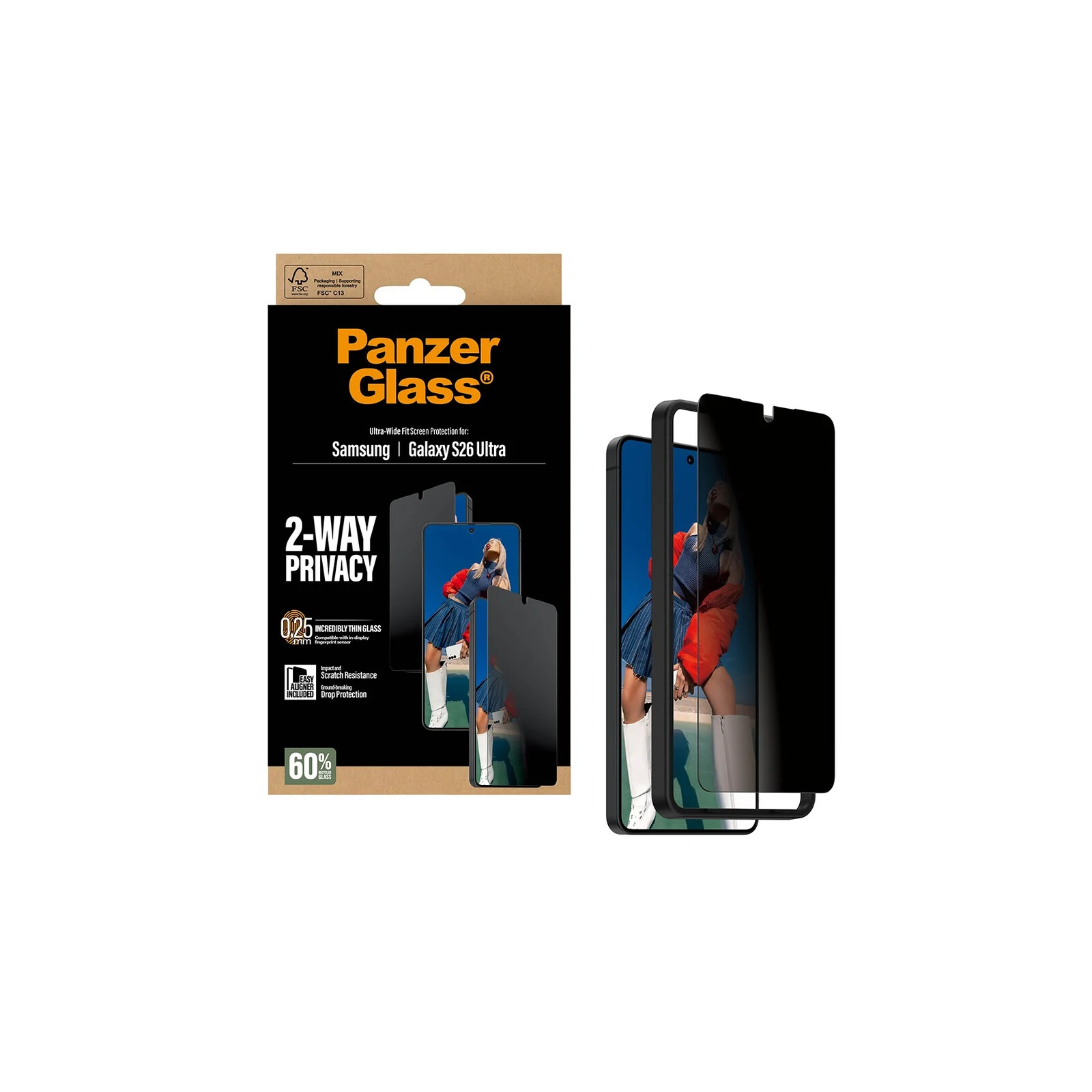 PanzerGlass Glas 2-Way Privacy Samsung Galaxy S26 Ultra