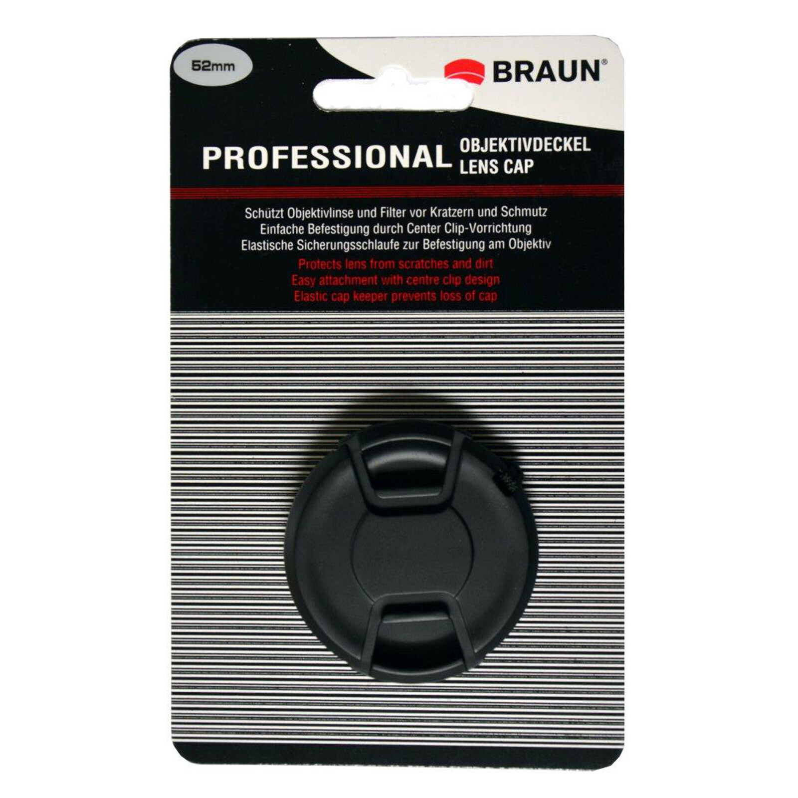 Braun Objektivdeckel 52mm