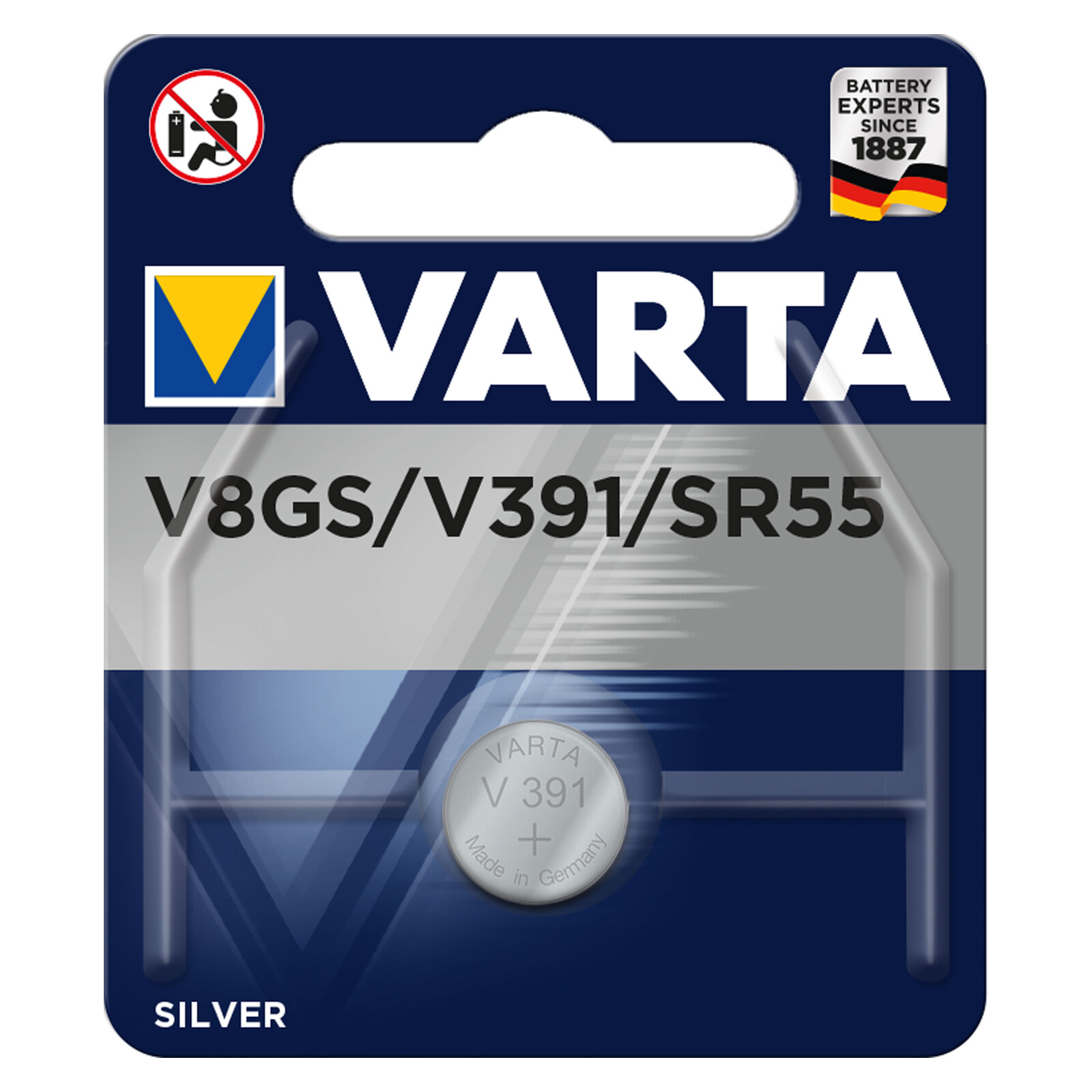 Varta V8GS Silver Coin 1,55V