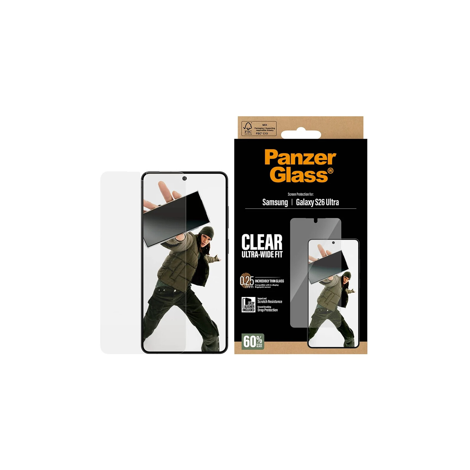 PanzerGlass Glas Samsung Galaxy Ultra S26 Ultra-Wide-Fit