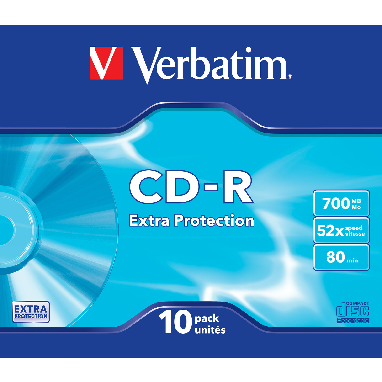 Verbatim CD-R 80min/700MB/52f Slim Case 1x10