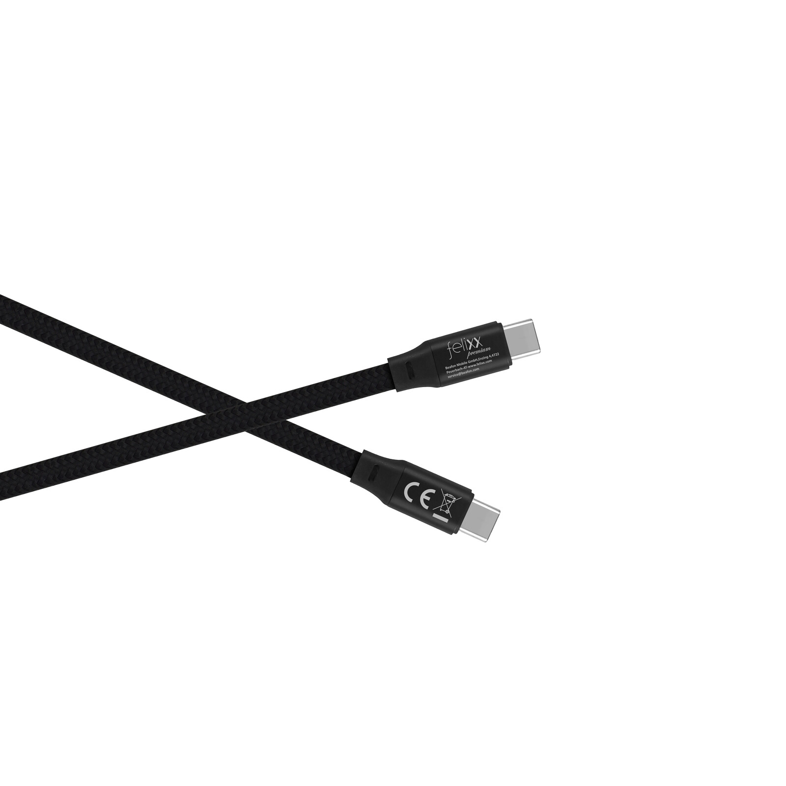 Felixx 240W Flat Mag.Lade-Datenkabel USB-C PD Schwarz
