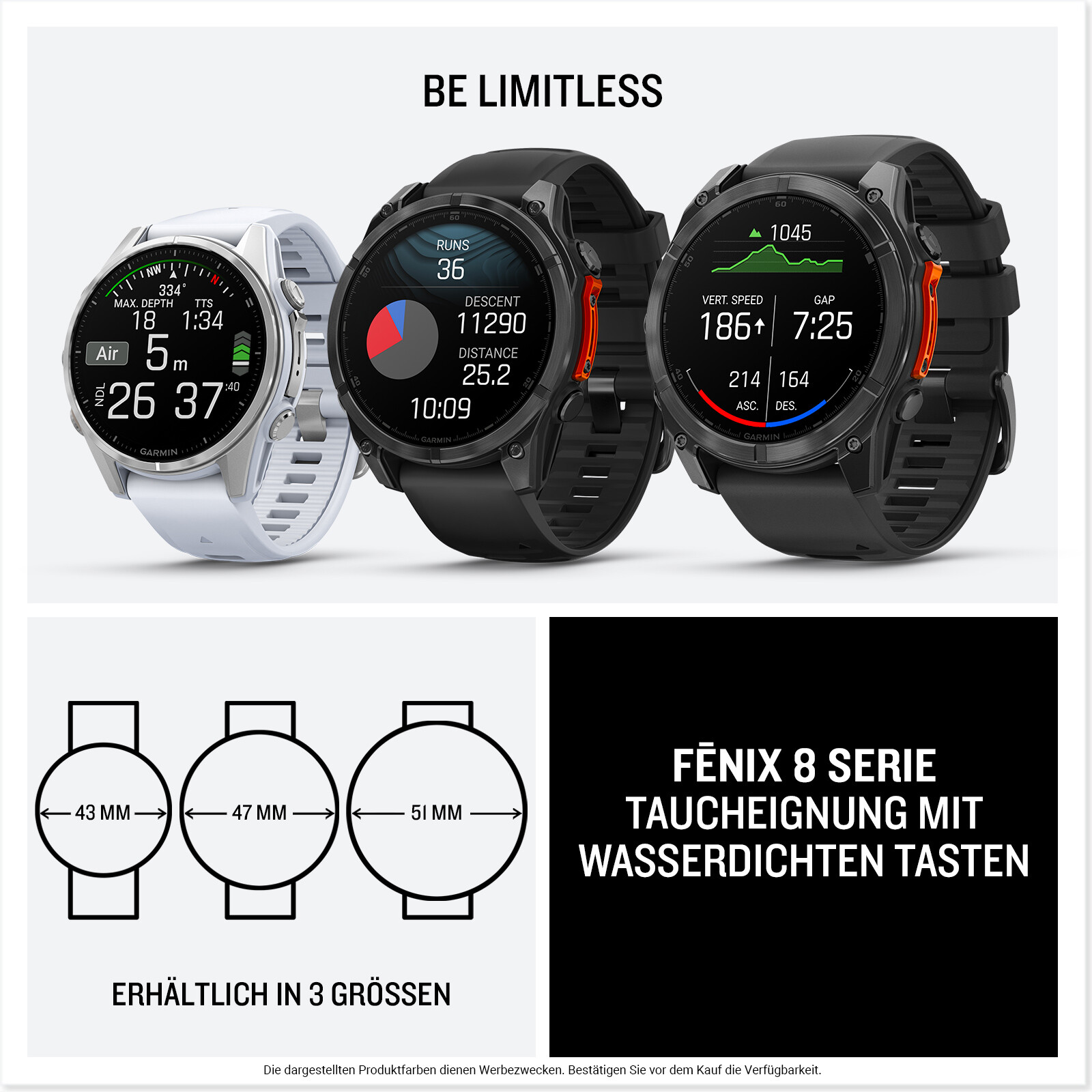 Garmin Fenix 8 43mm steinwei&szlig;/silber