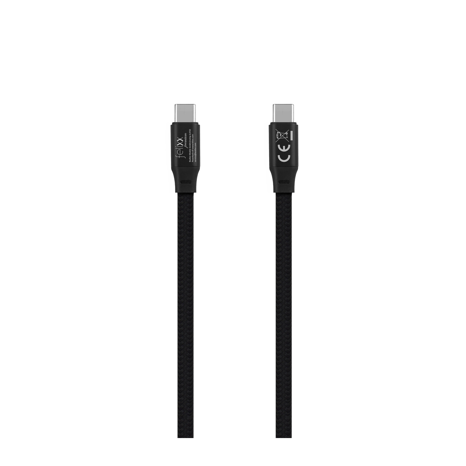 Felixx 240W Flat Mag.Lade-Datenkabel USB-C PD Schwarz
