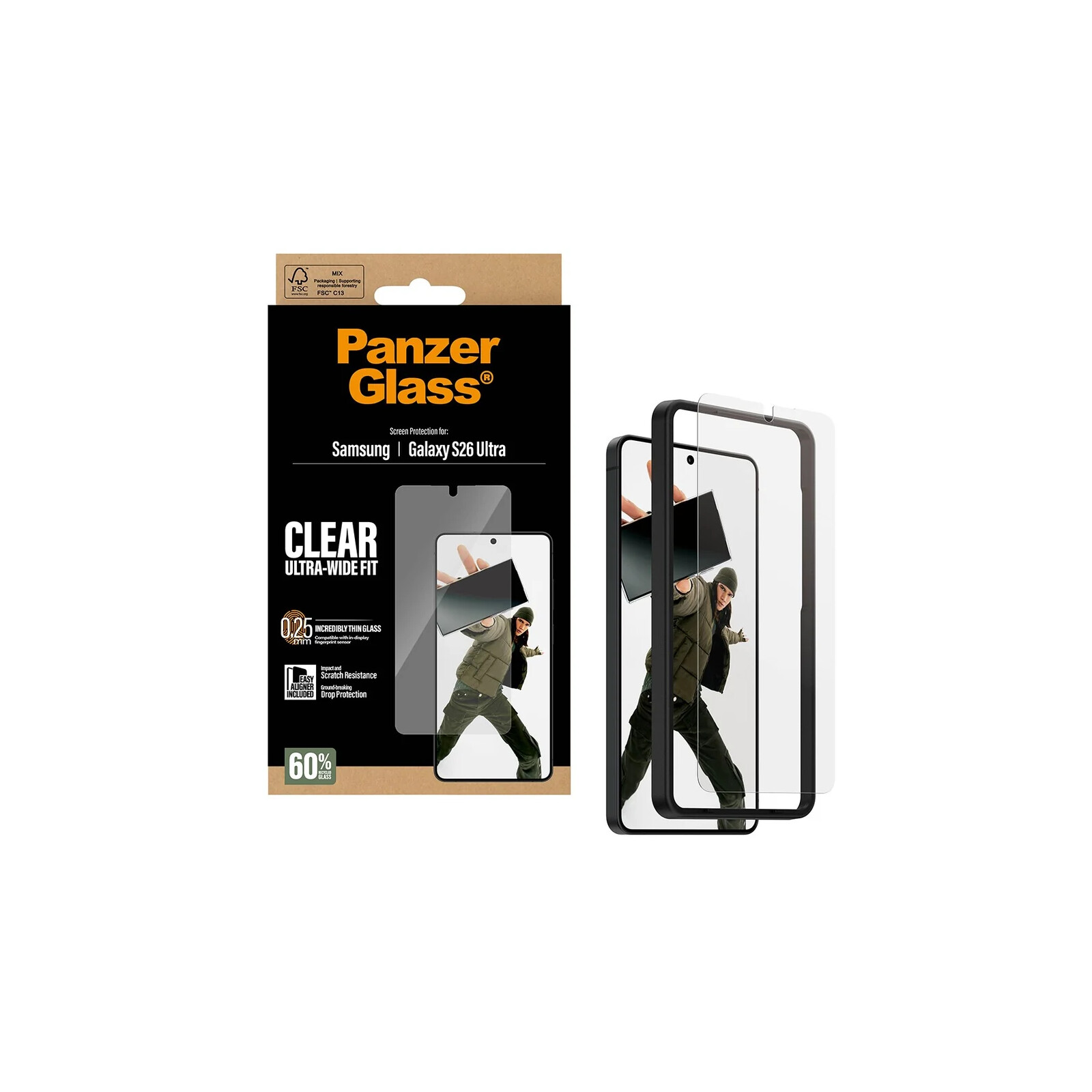PanzerGlass Glas Samsung Galaxy Ultra S26 Ultra-Wide-Fit