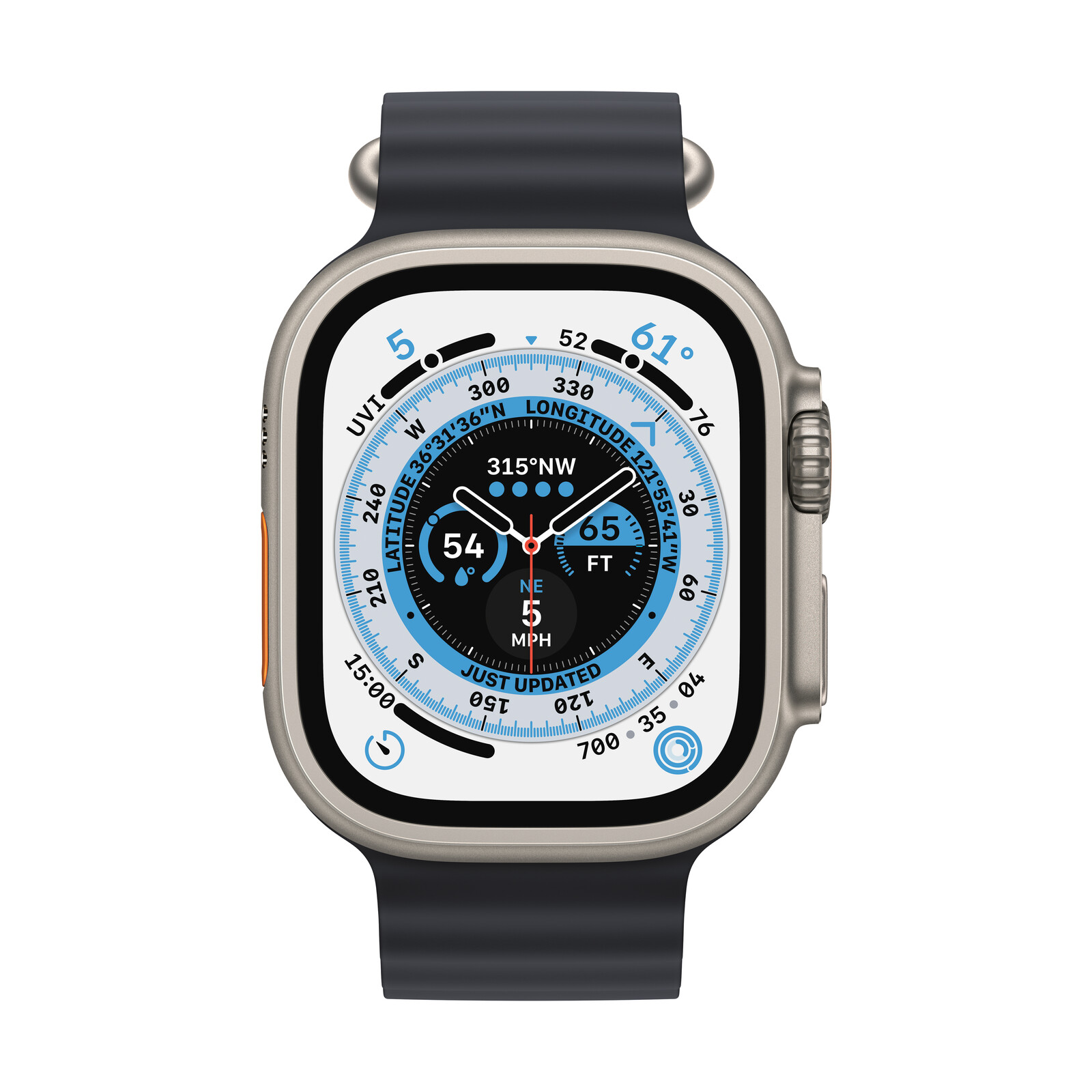 Apple Watch 49mm Oceanarmband Verl&auml;ngerung mitternacht