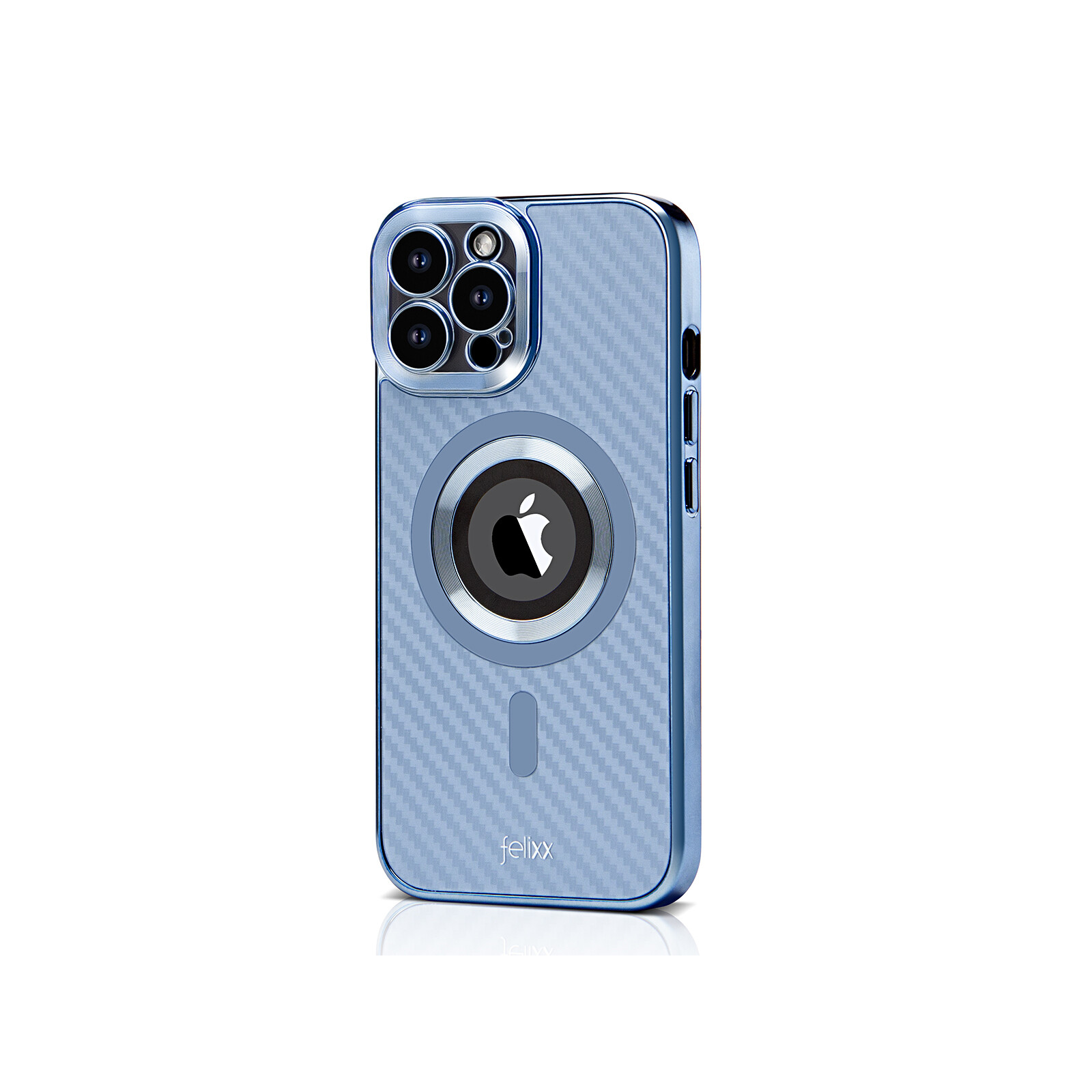 Felixx Back Carbon App iPhone 15 Pro light blue