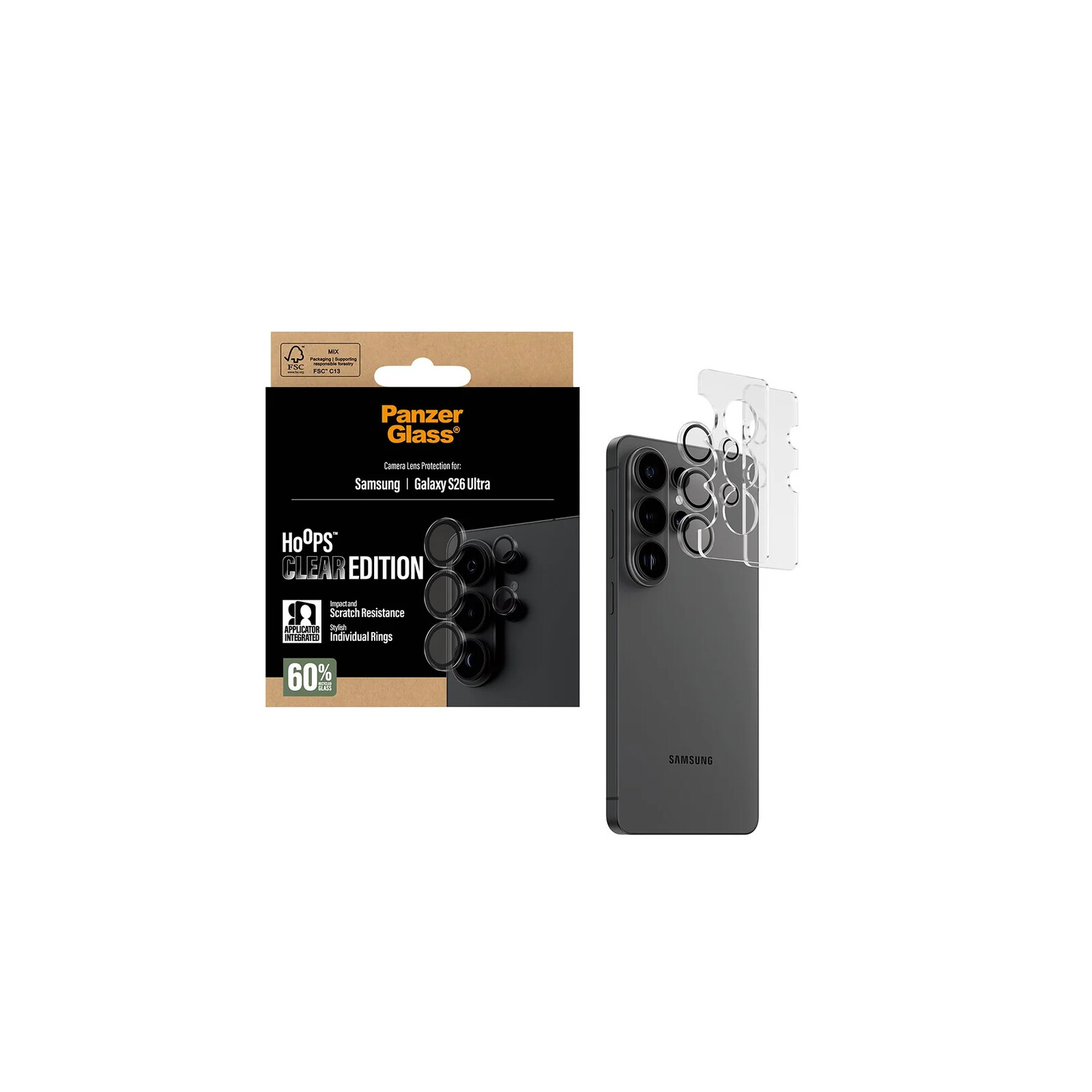 PanzerGlass Camera Glas Hoops Samsung Galaxy S26 Ultra Clear