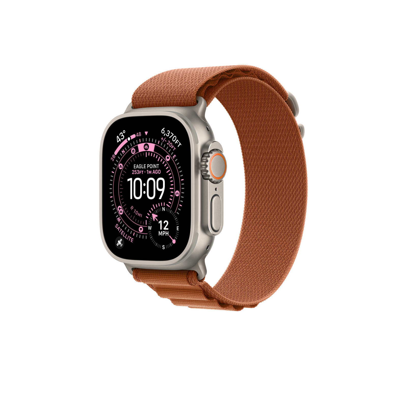 Apple Watch 49mm Terracotta Alpine Loop M natural Titan