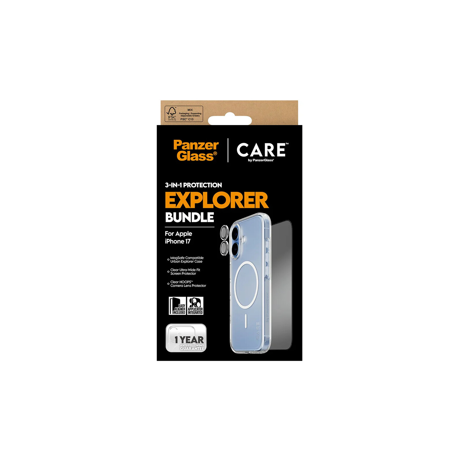 PanzerGlass CARE 3-in-1 Flagship Explorer iPhone 17