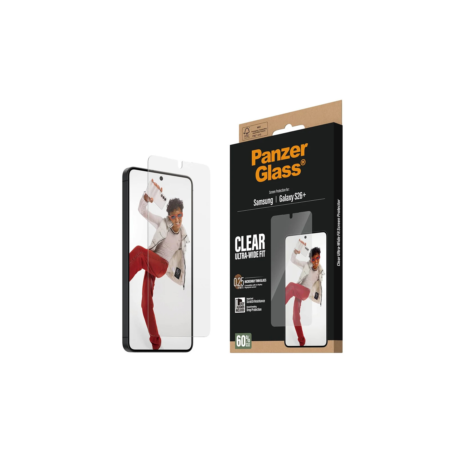 PanzerGlass Glas Samsung Galaxy S26 Plus Ultra-Wide-Fit