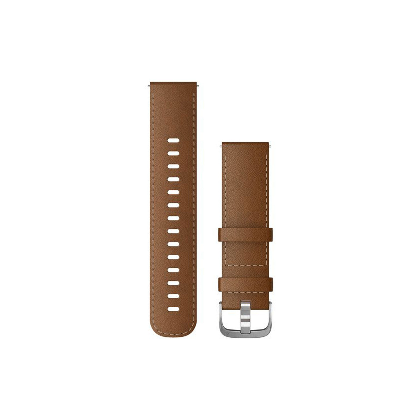 Garmin Band 22mm Leder braun silber