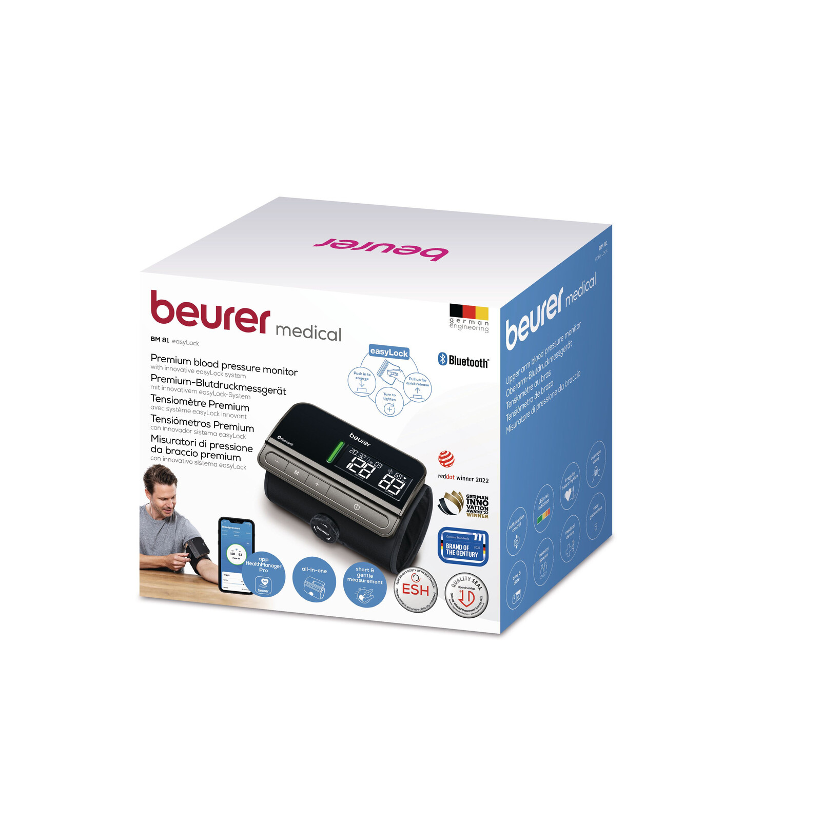 Beurer Oberarm-Blutdruckmessger&auml;t Beurer BM 81 Easy Lock