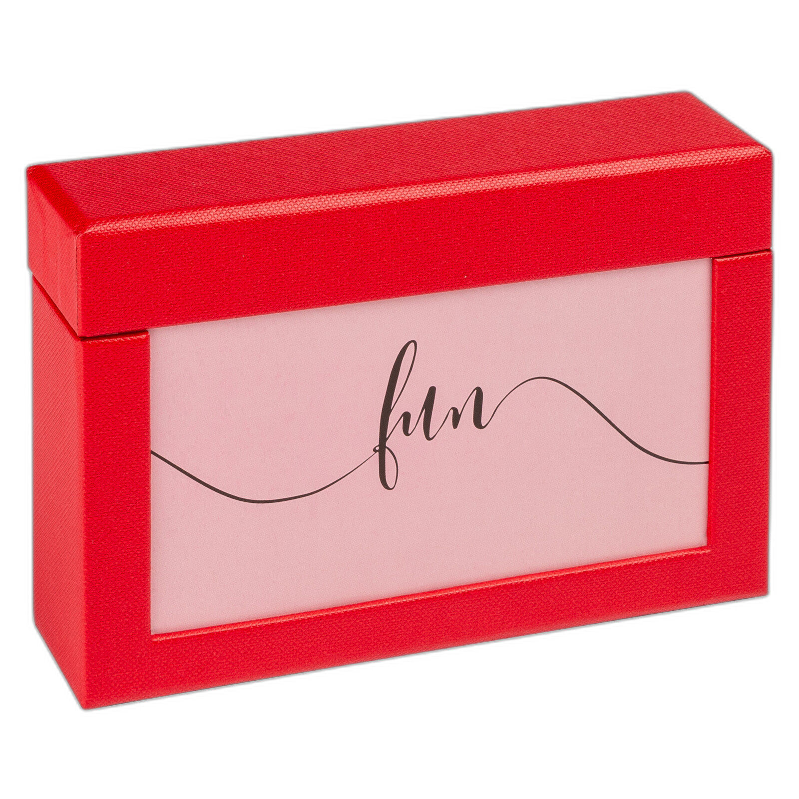 Fotobox Fun mit Deckel 10x15 cm Rot