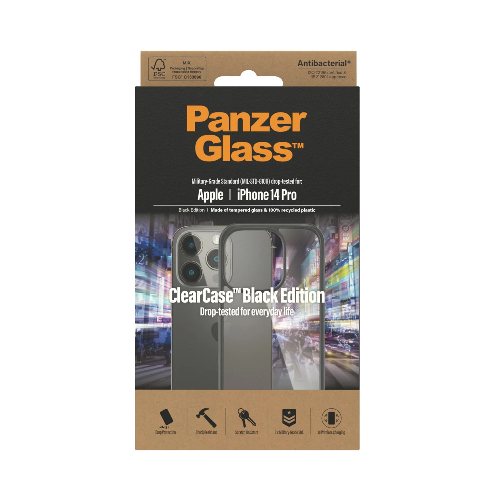 PanzerGlass mit BlackFrame f&uuml;r Apple iPhone 14 Pro
