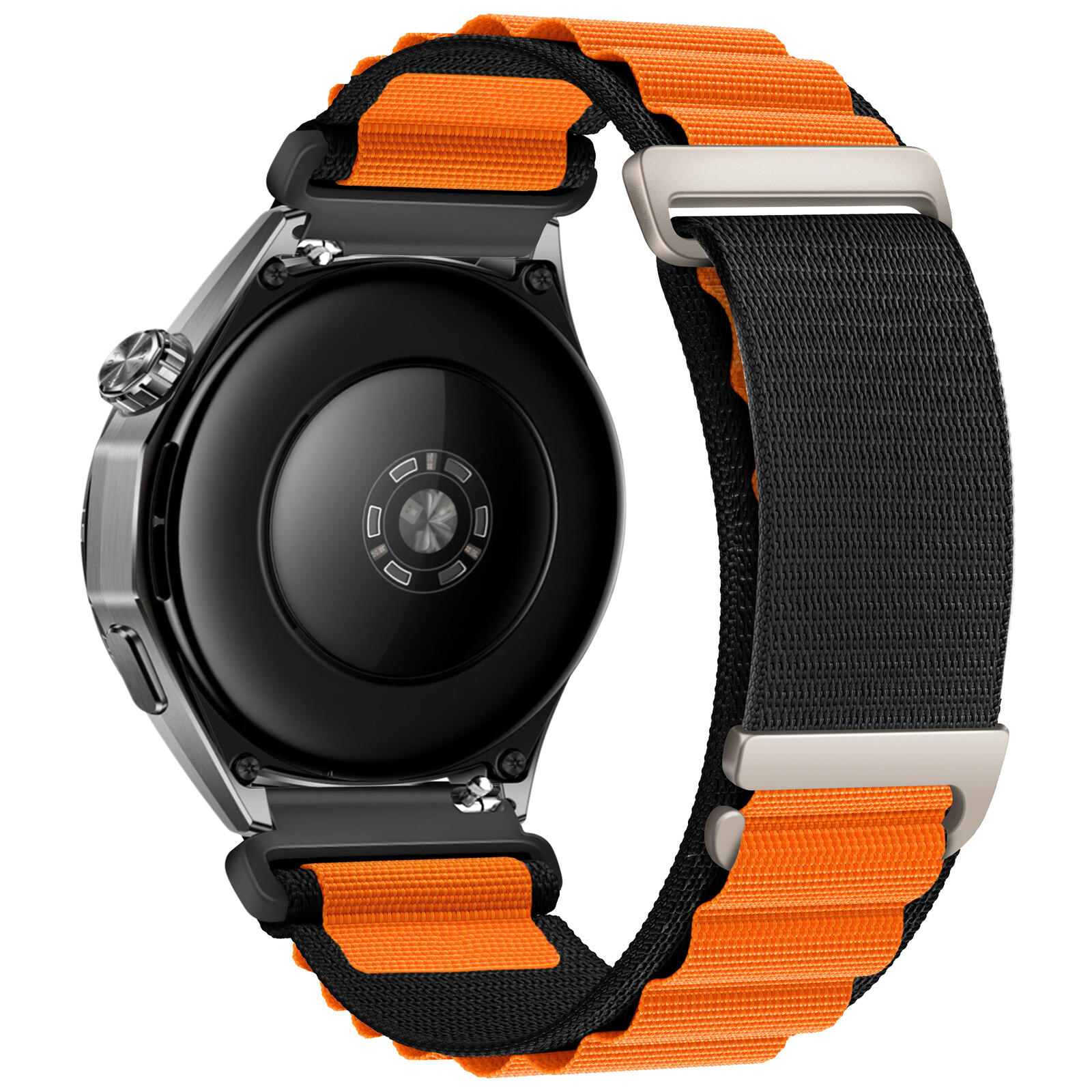 Felixx Smartwatcharmband Nylon Black Orange-Universal 22mm
