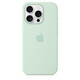 Apple iPhone 16 Pro Silikon Case mit MagSafe aquamarin