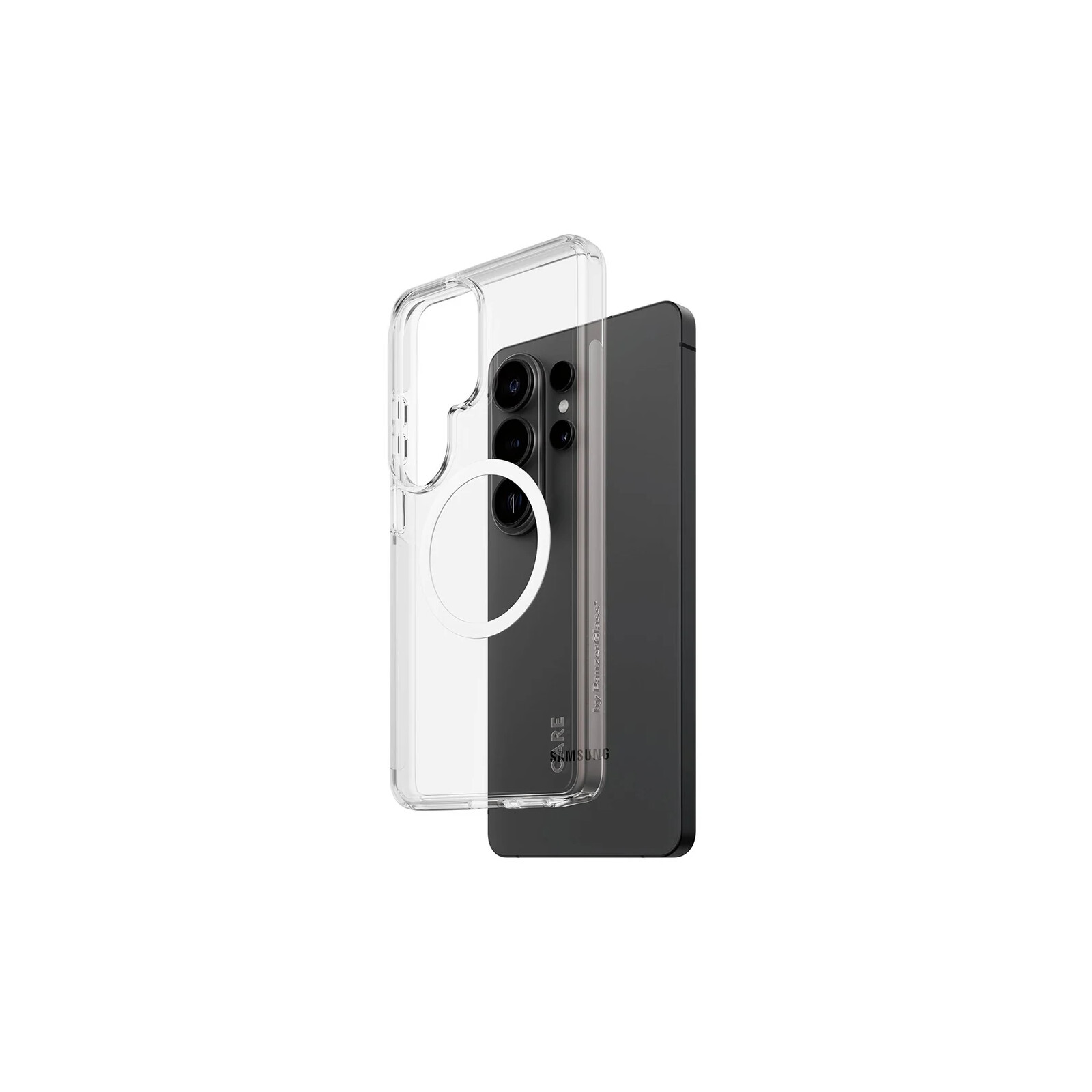 PanzerGlass Care Case Clear w.White Qi Samsung Galaxy S26 Ultra