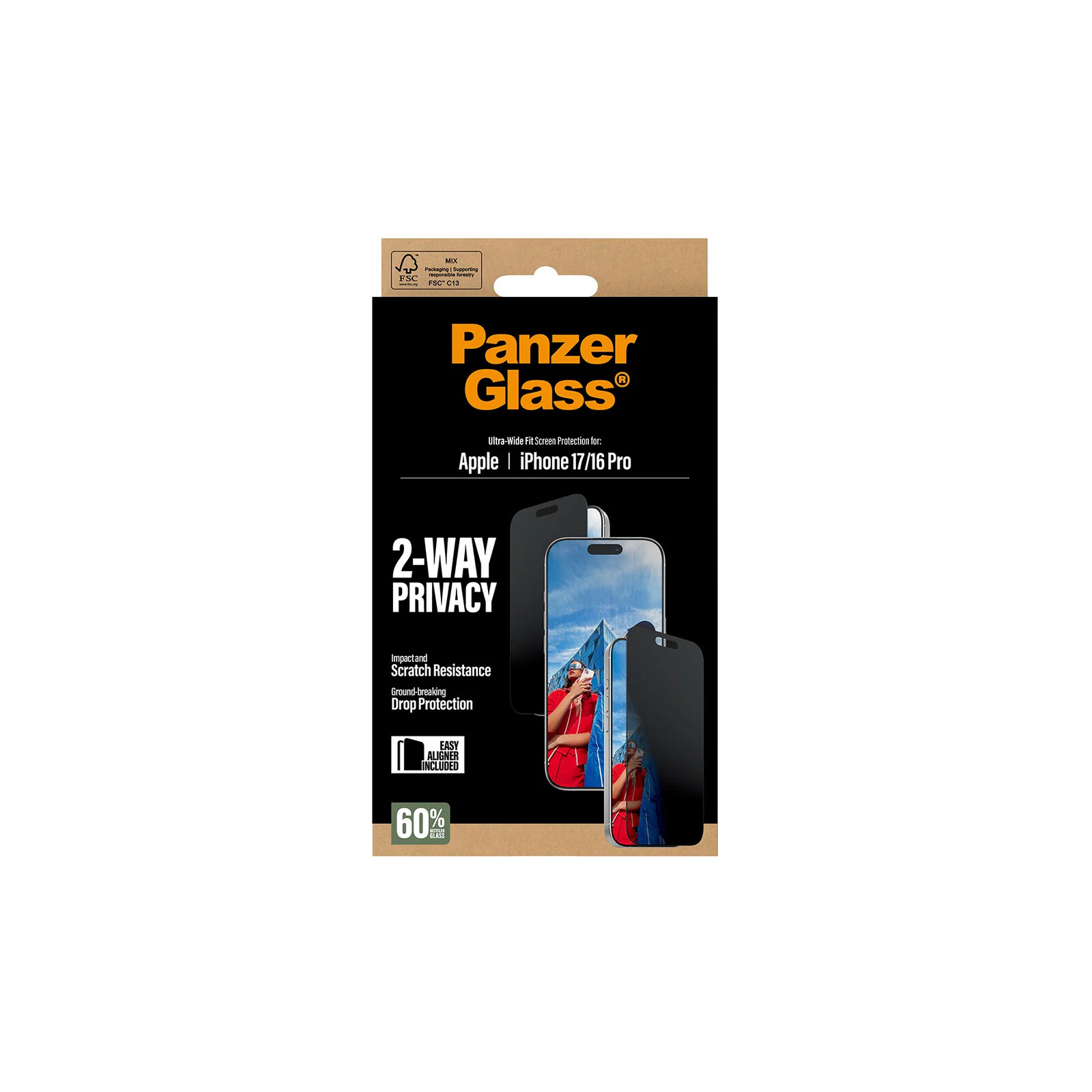 PanzerGlass Privacy Screen Protector iPhone 17/iPhone 16 Pro