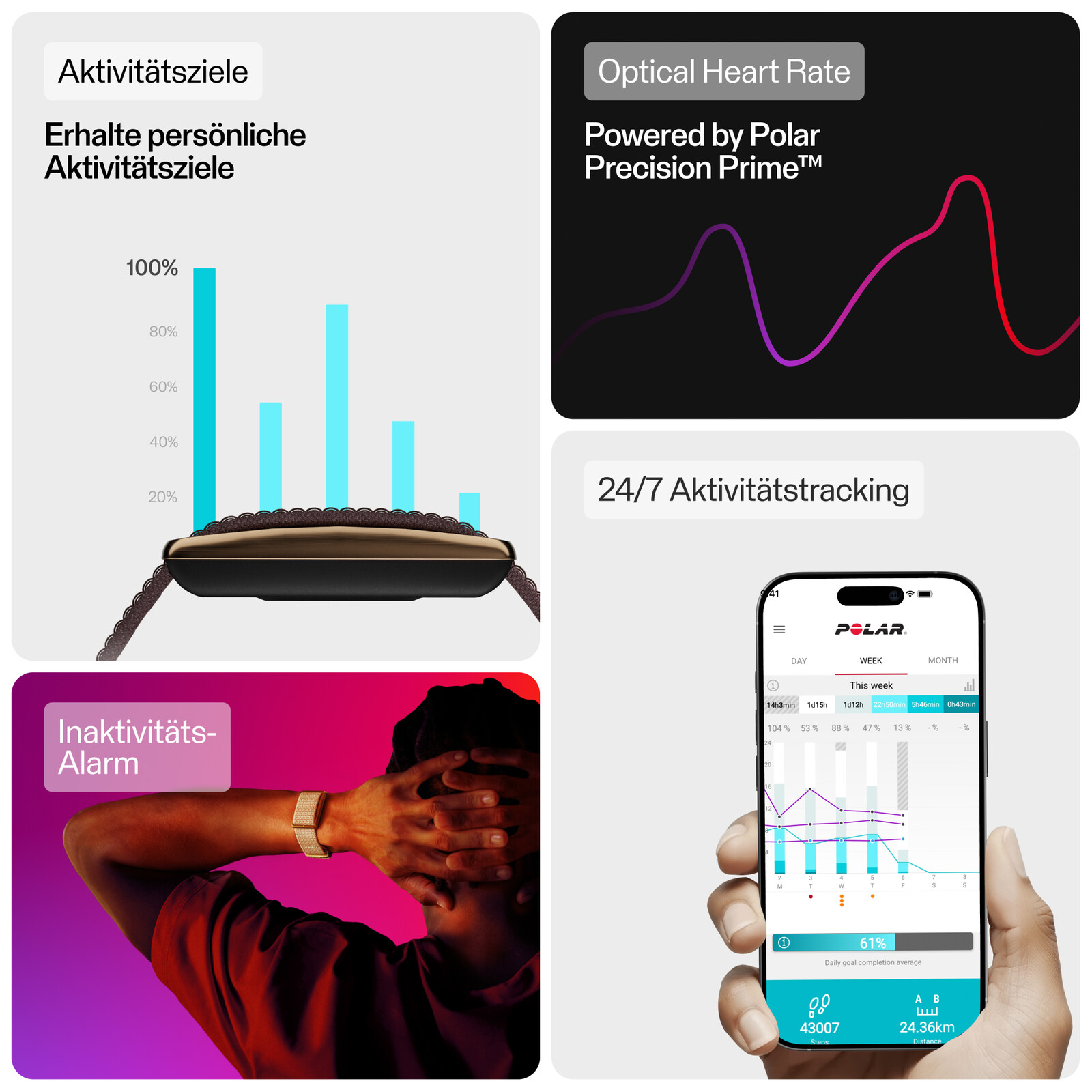 Polar Loop Tracker ohne Display Brown Copper