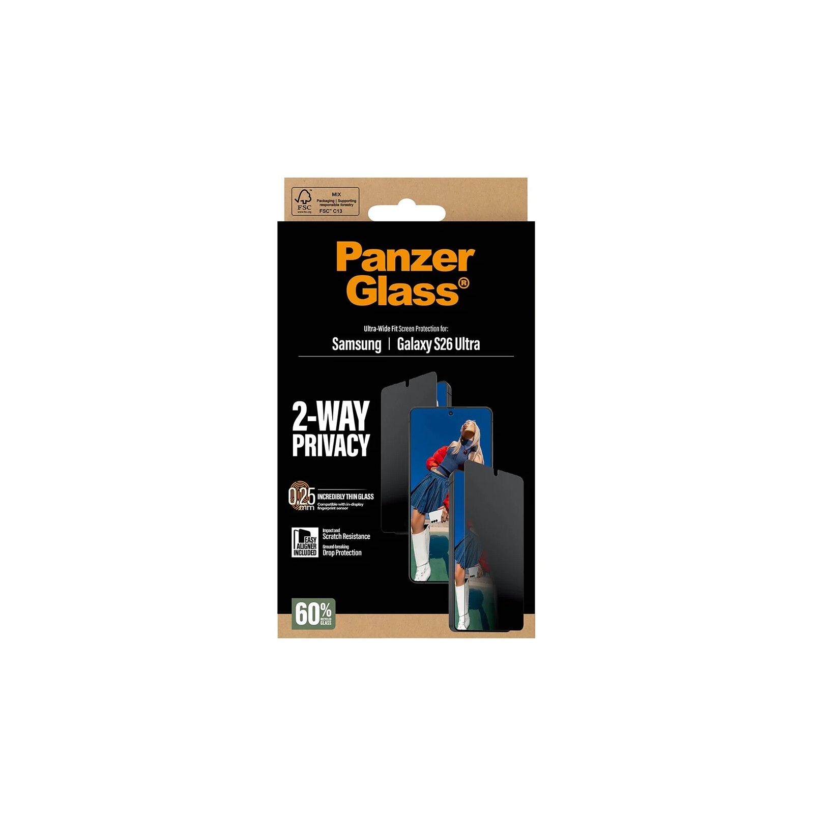 PanzerGlass Glas 2-Way Privacy Samsung Galaxy S26 Ultra