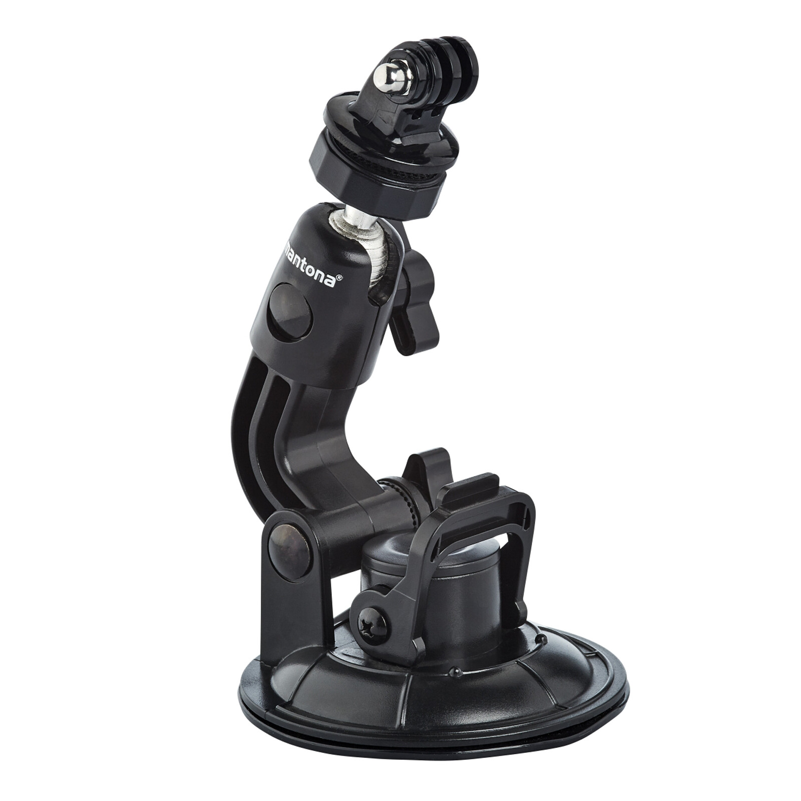 mantona Saugnapf Halterung XL 1/4 Zoll+GoPro Mount