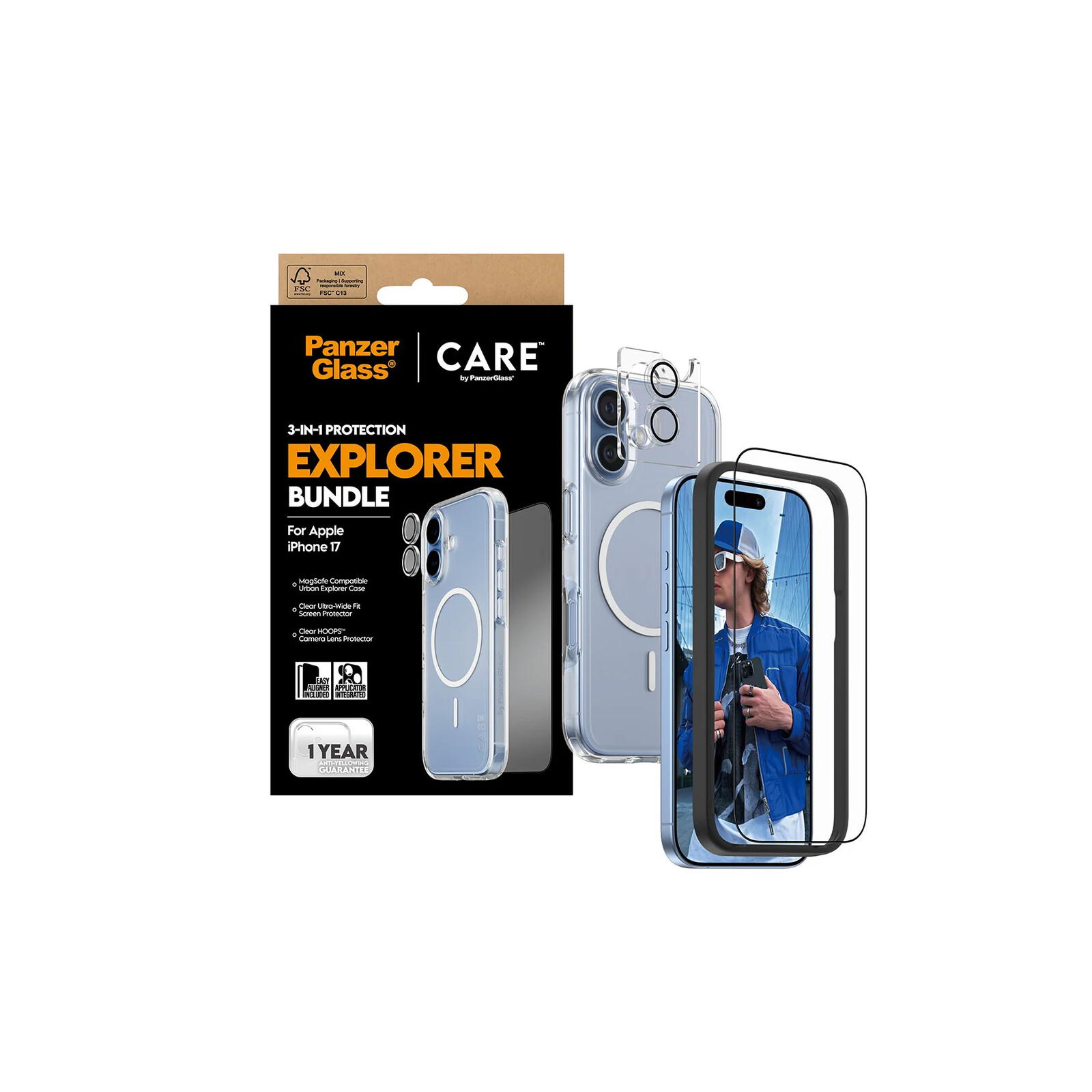 PanzerGlass CARE 3-in-1 Flagship Explorer iPhone 17