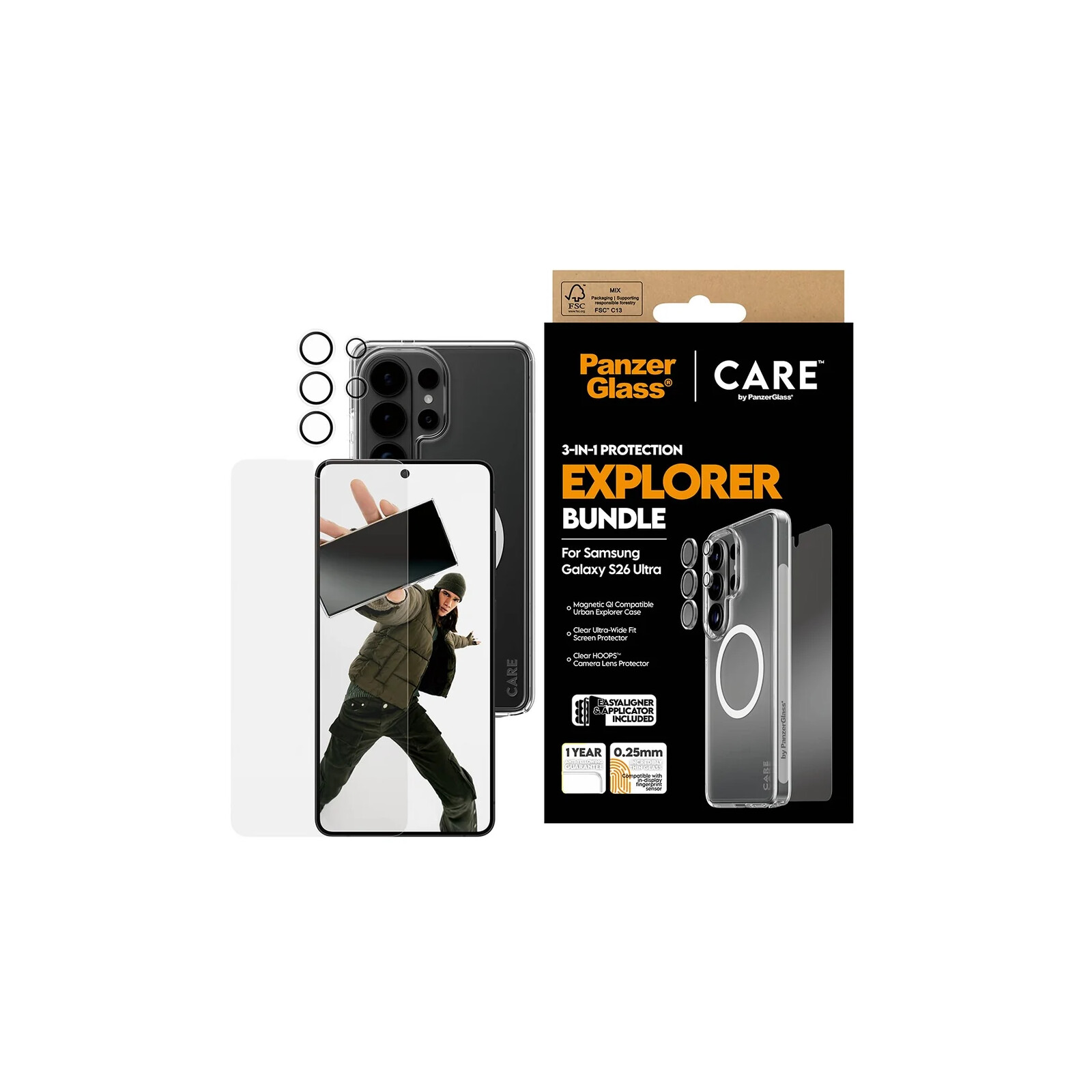 PanzerGlass Care Urban Combat 3 in 1 Bundle Samsung Galaxy S26 Ultra