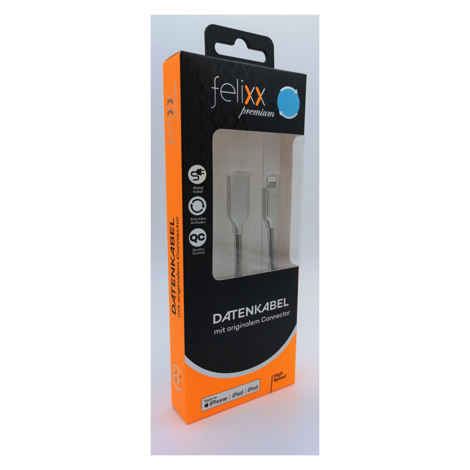 Felixx Data Apple Lightning MFI Metall 1 Meter