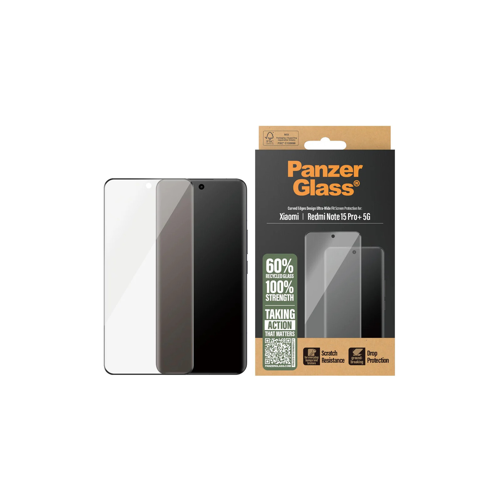 PanzerGlass Glas Ultra-Wide Fit Xiaomi Red Note 15 Pro+ 5G