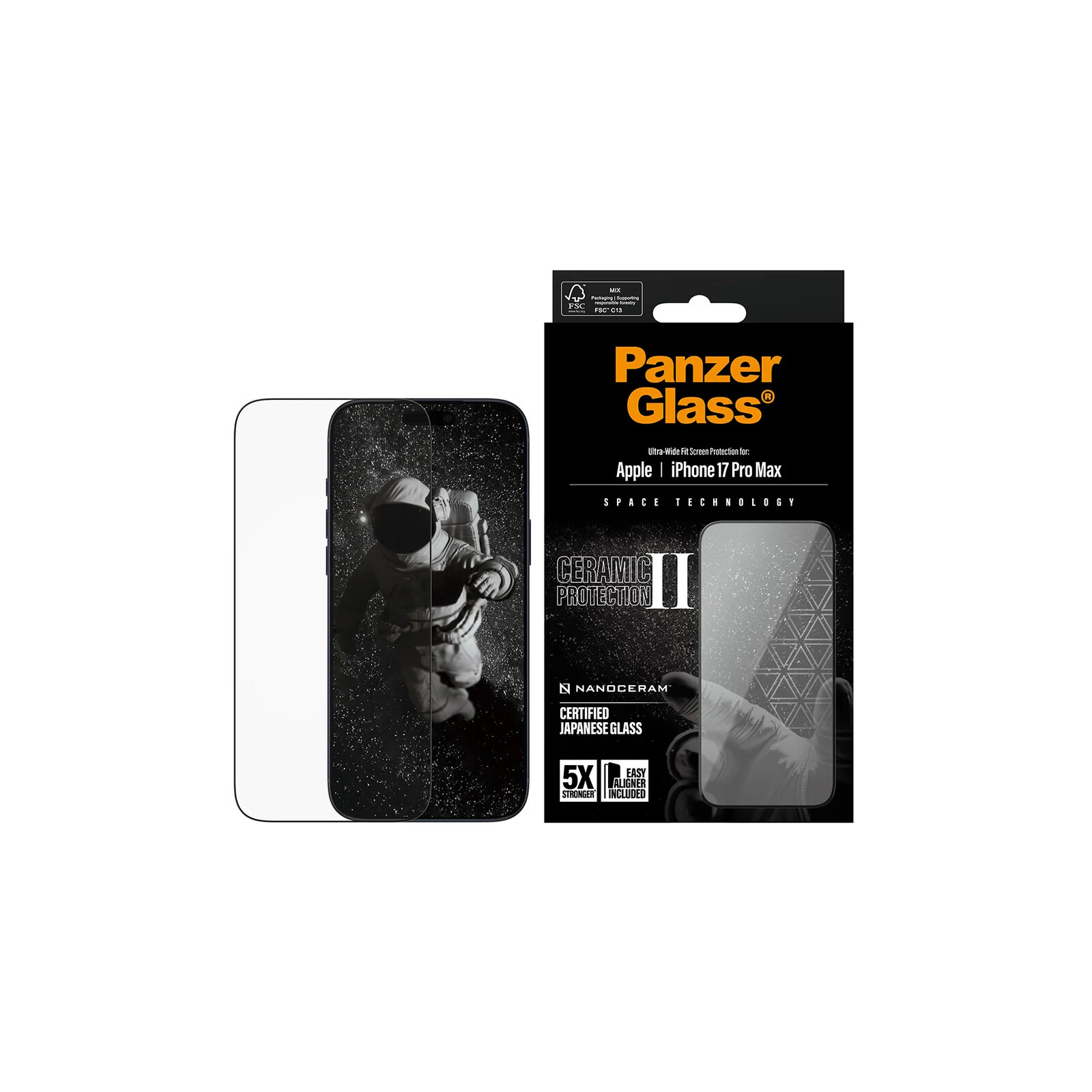 PanzerGlass Ceramic II Screen Protector iPhone 17 Pro Max