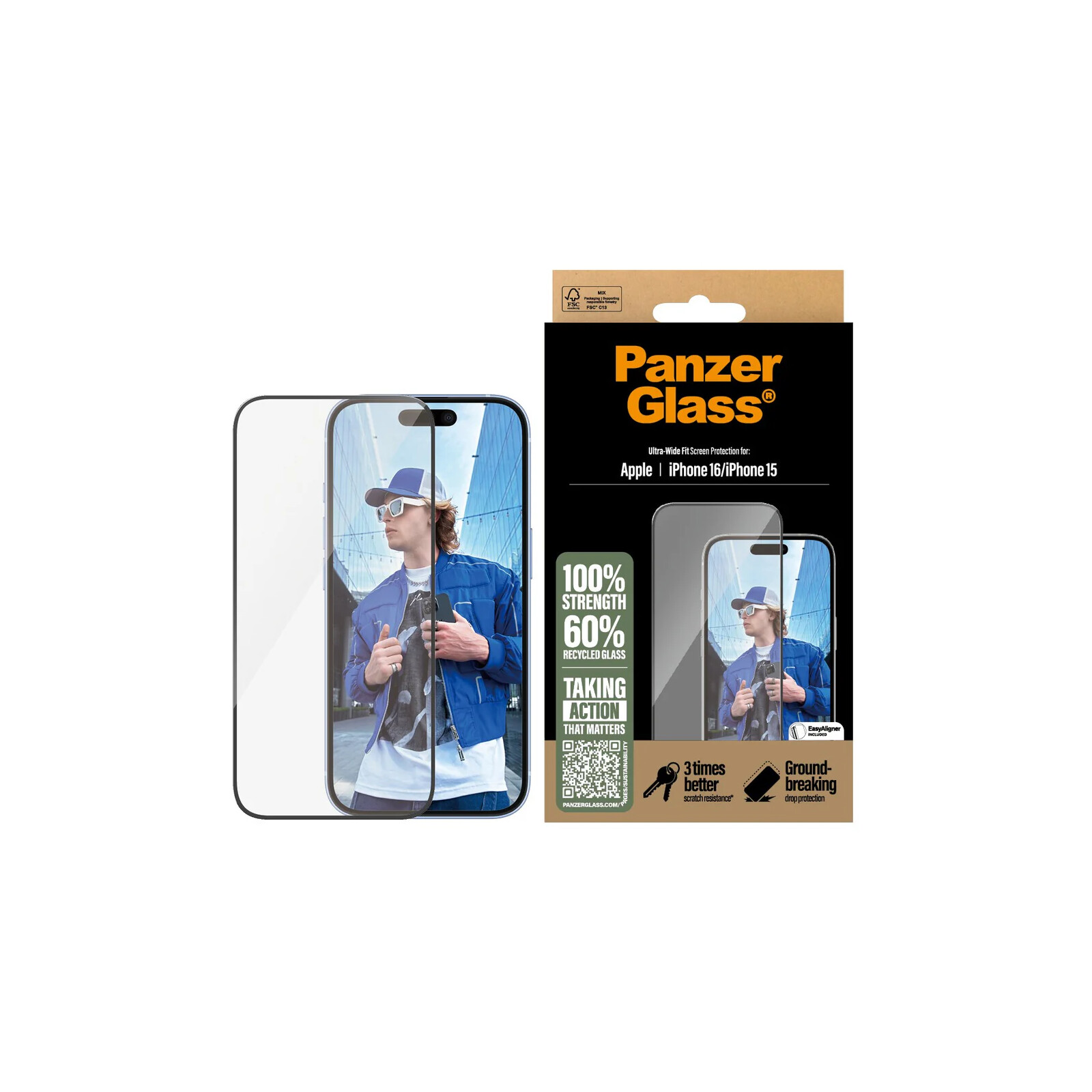 PanzerGlass Schutzglas Apple iPhone 16