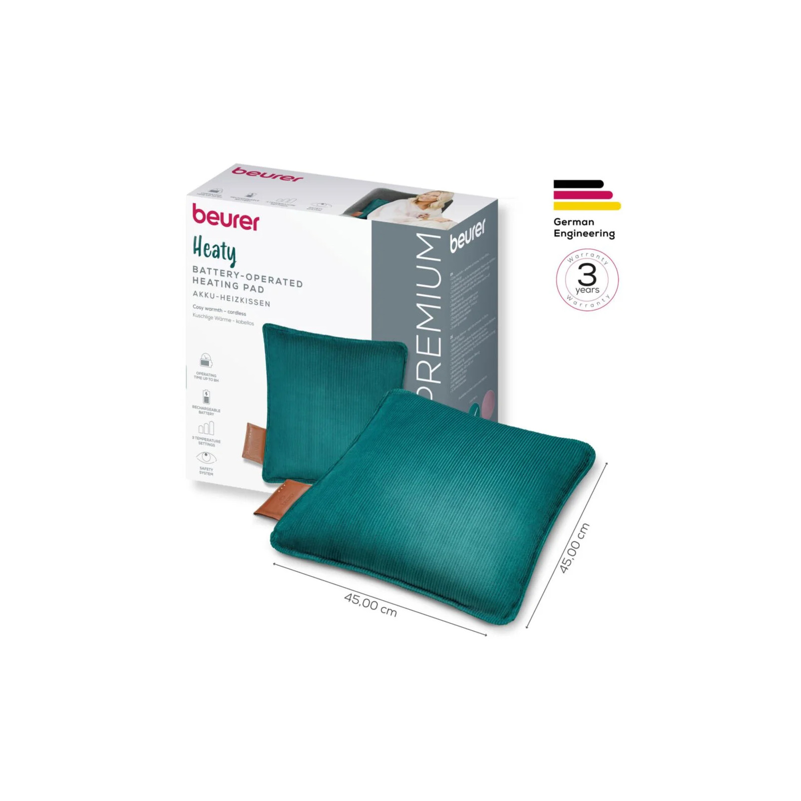 BEURER HK 77 Akku-Heizkissen celestial