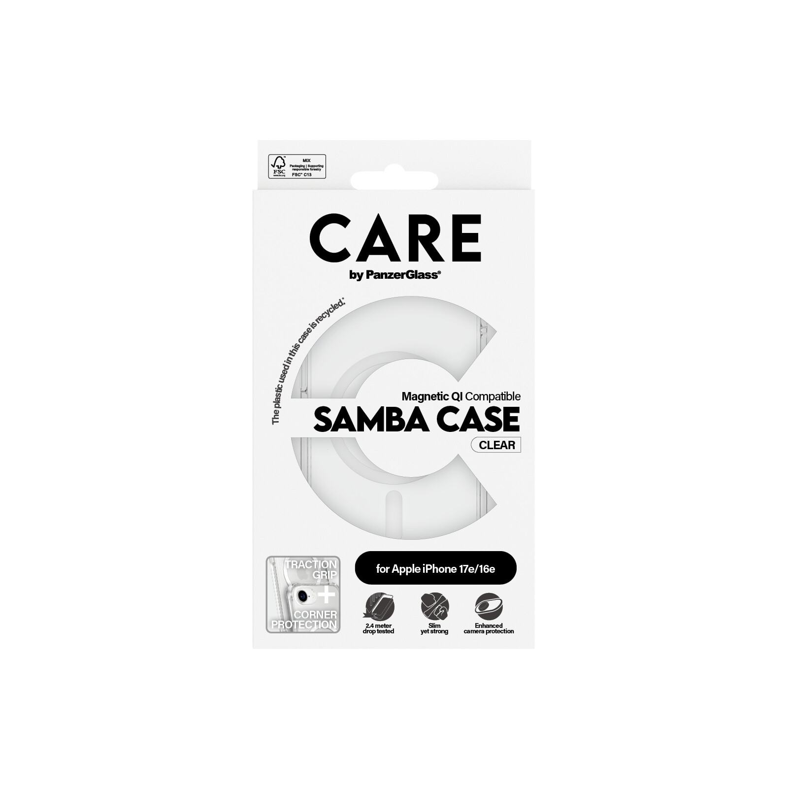 PanzerGlass Case CARE Samba Clear MagSafe iPhone 17e