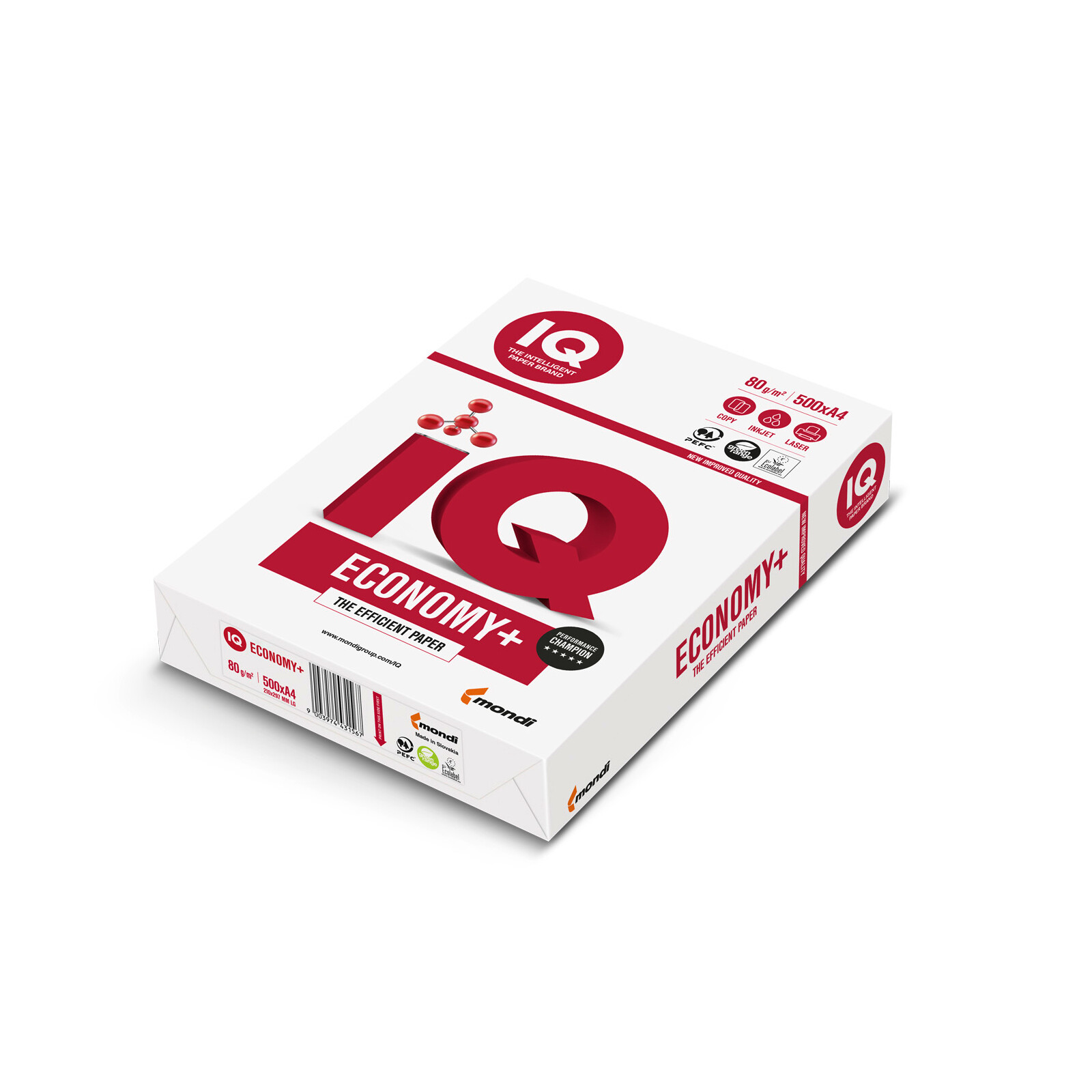IQ Economy+ A4 80g 500Blatt wei&szlig; Kopierpapier