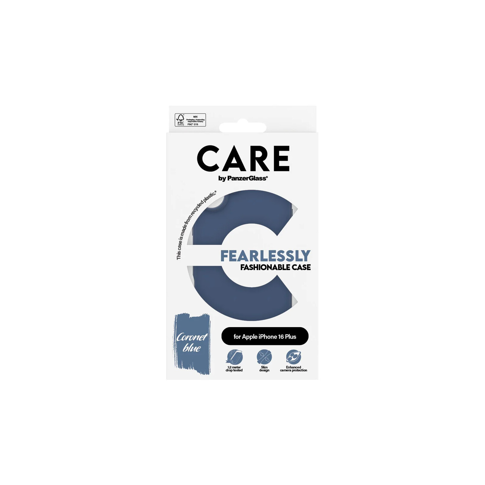 Care Back Cover Fashion Apple iPhone 16 Plus blau