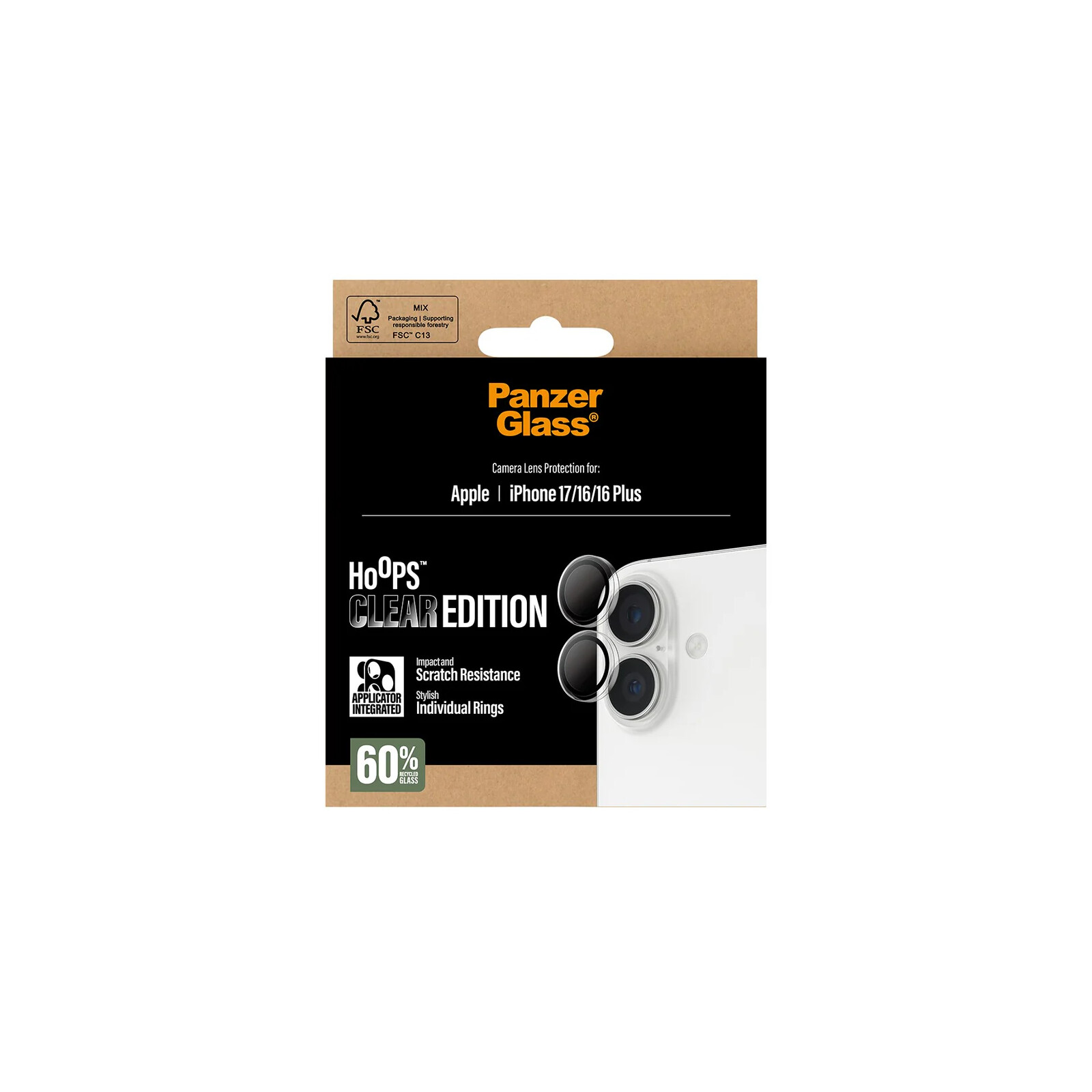 PanzerGlass Hoops Camera Protector iPhone 17/16/16 Plus