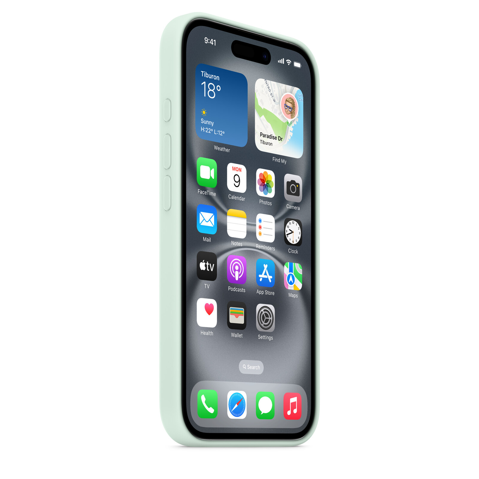 App Back iPh 16 Sil MagSafe aquamarin