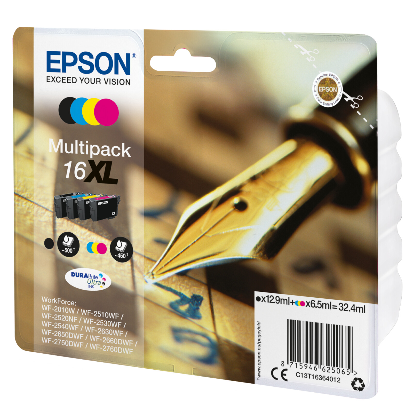 Epson 16XL T1636 Tinte Multipack