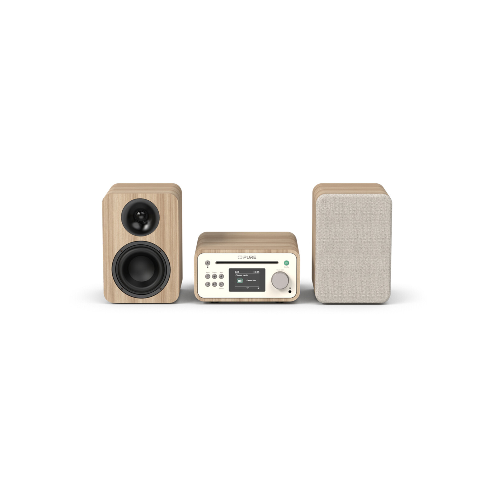 Pure Classic Stereo Mini Cotton White/Oak
