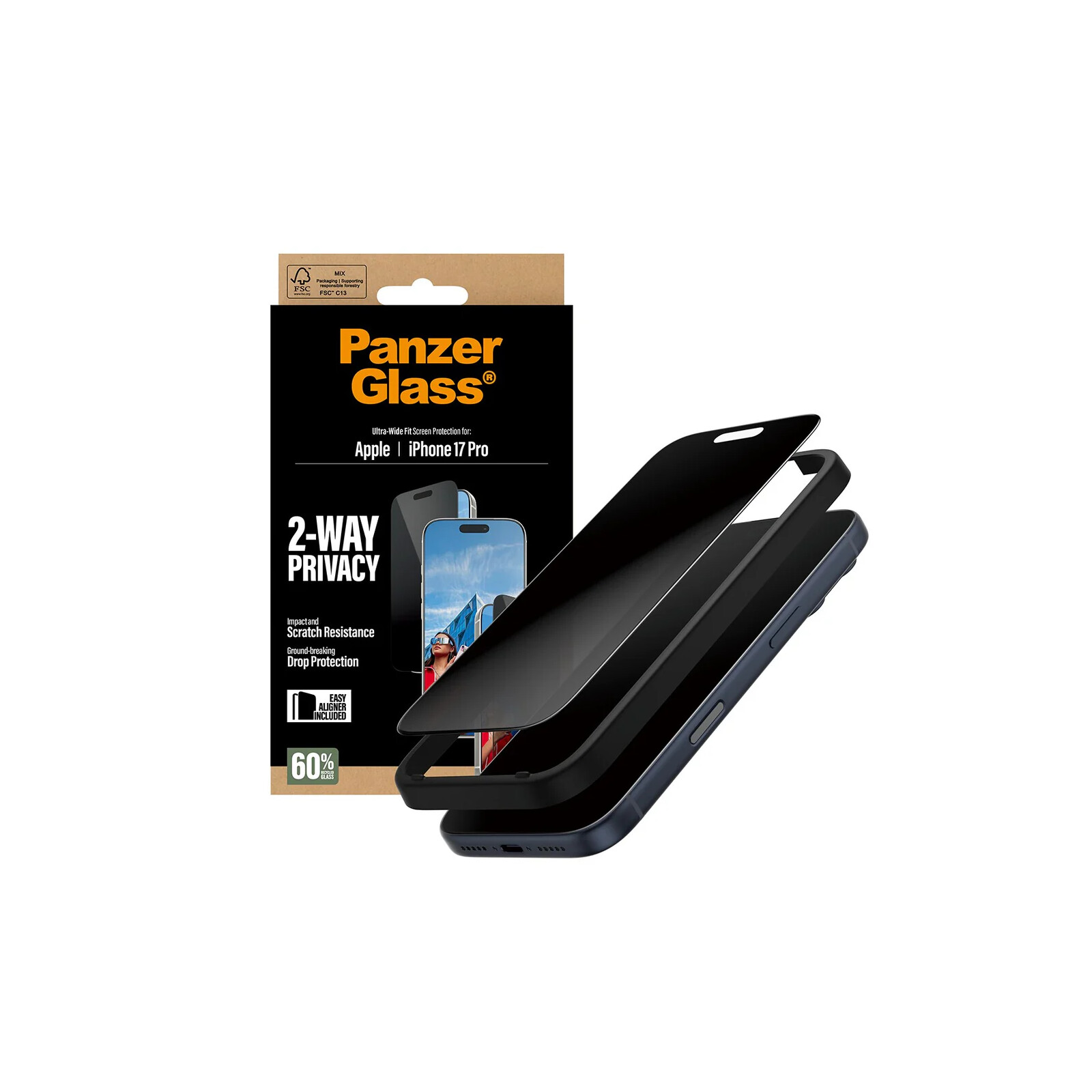 PanzerGlass Privacy Screen Protector iPhone 17 Pro