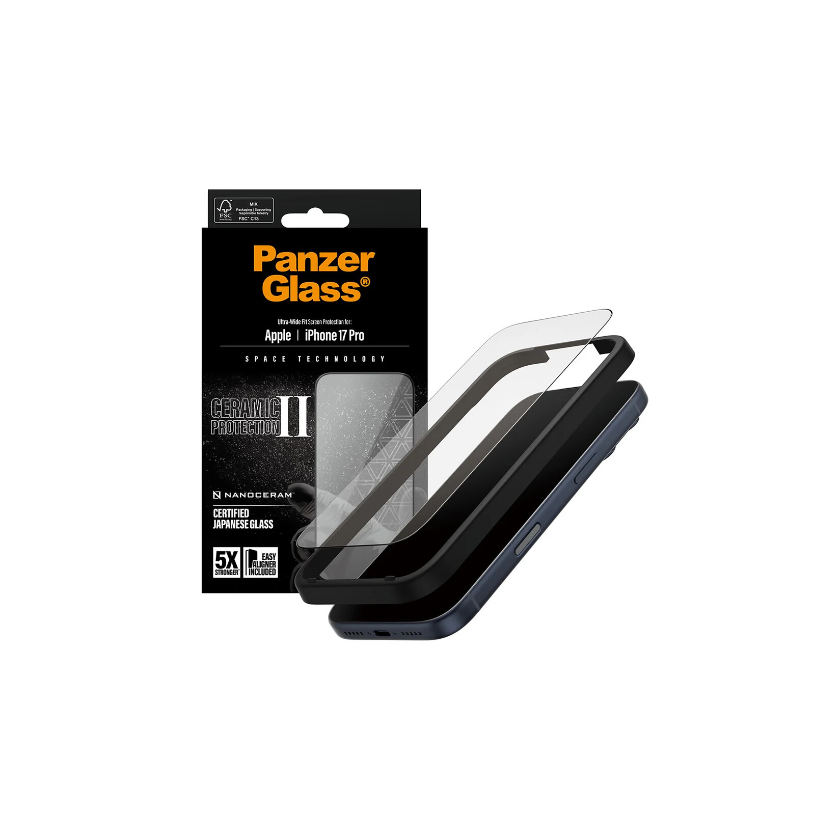 PanzerGlass Ceramic II Screen Protector iPhone 17 Pro