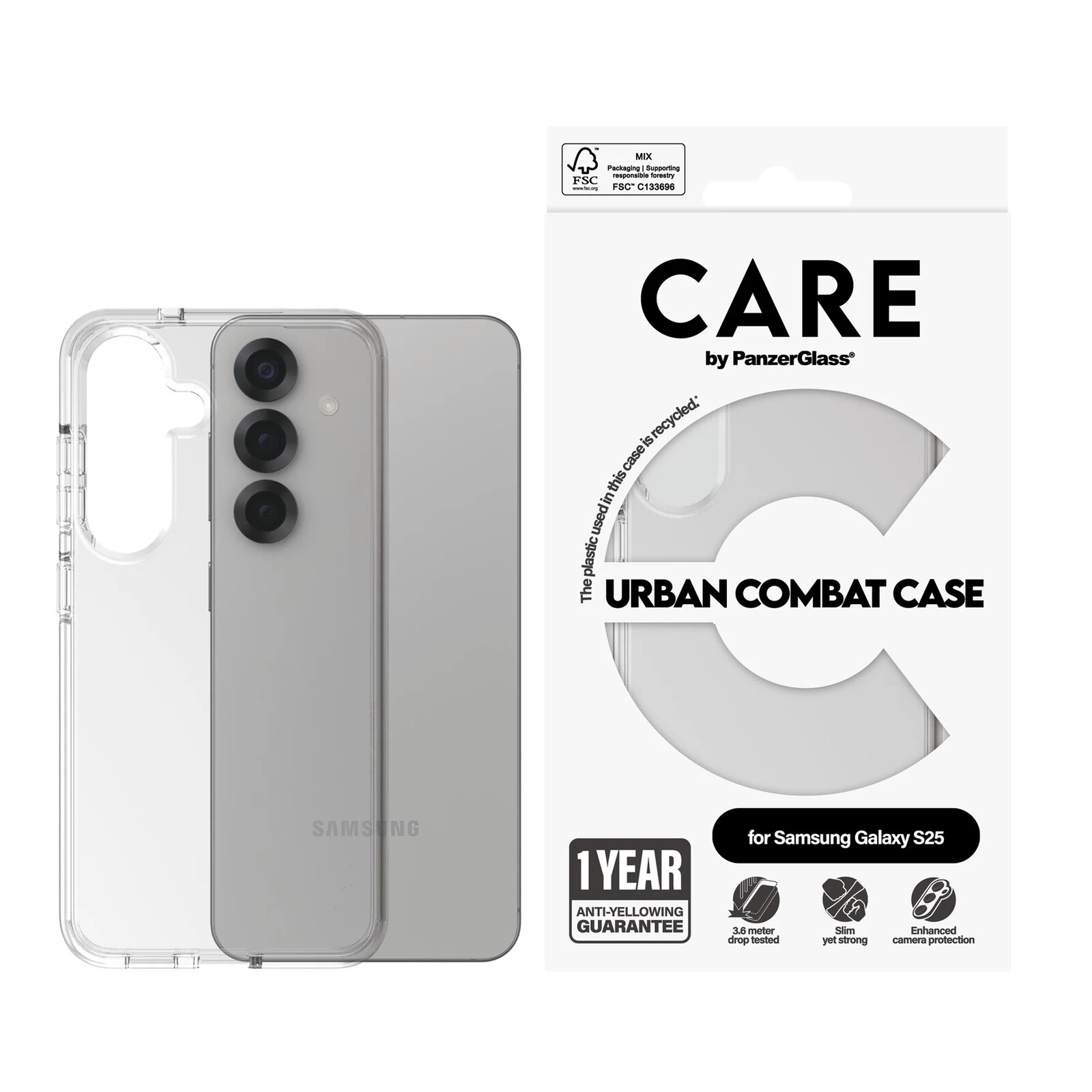 CARE PanzerGlass Flagship Case Transparent Clear S25