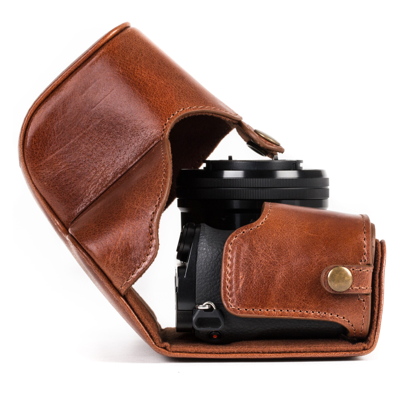 MegaGear Tasche f&uuml;r Sony Alpha A6300,A6000 (16-50mm) braun