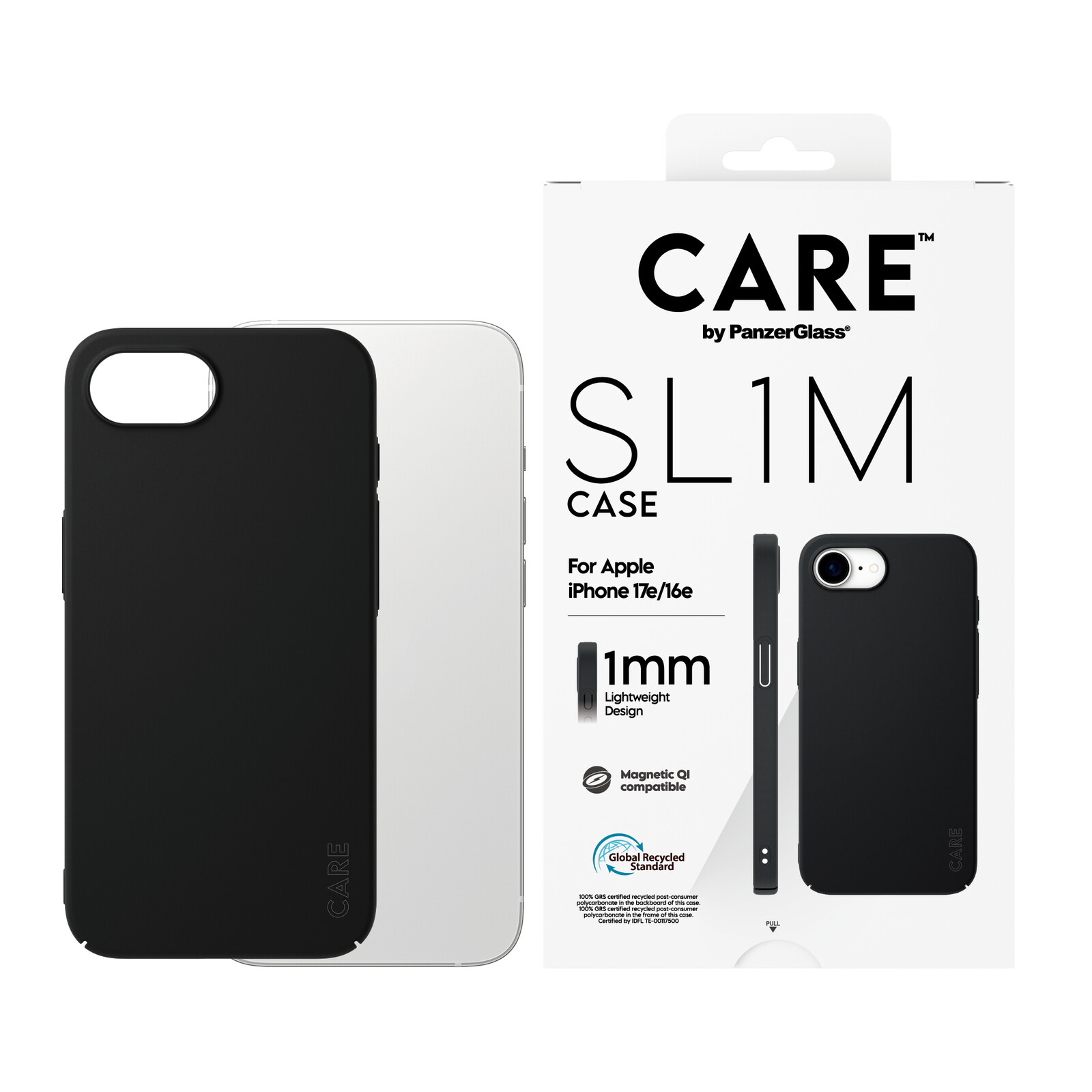 Care Back SL1M mit MagSafe Apple iPhone 17e/16e schwarz