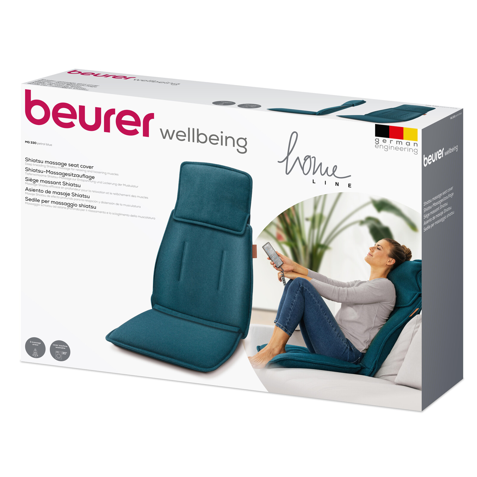 Beurer MG 330 Lounger Shiatsu Sitzauflage petrol blue