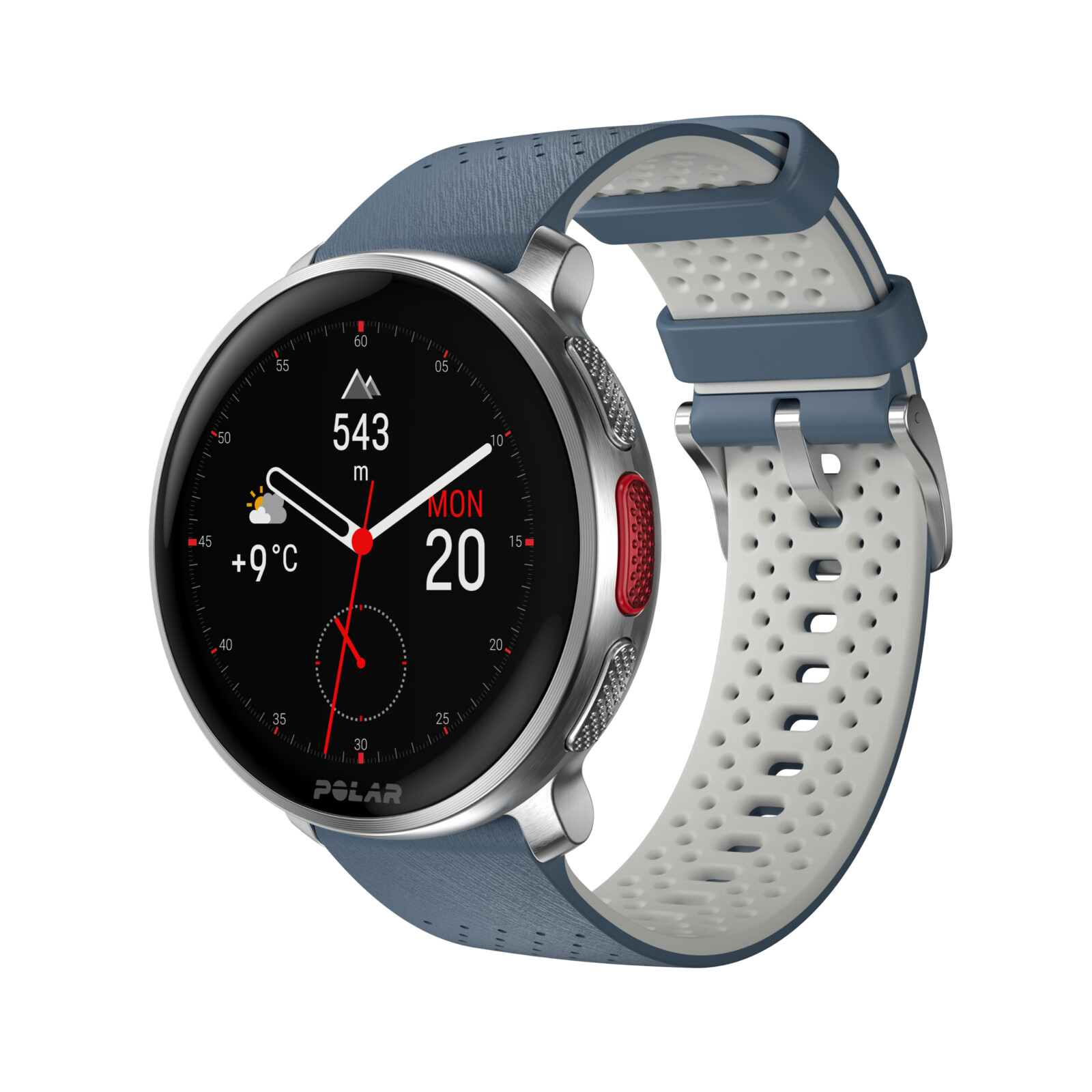Polar Vantage V3 silver/blue S-L